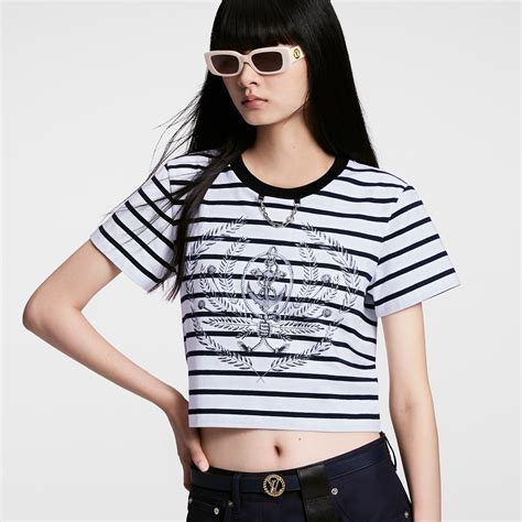 Striped Anchor Crop Top 